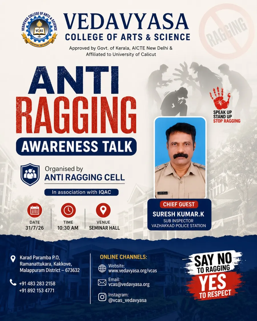 Anti-Ragging Awareness Talk at VCAS