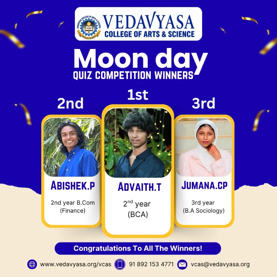 Moon Day Quiz Winners at VCAS