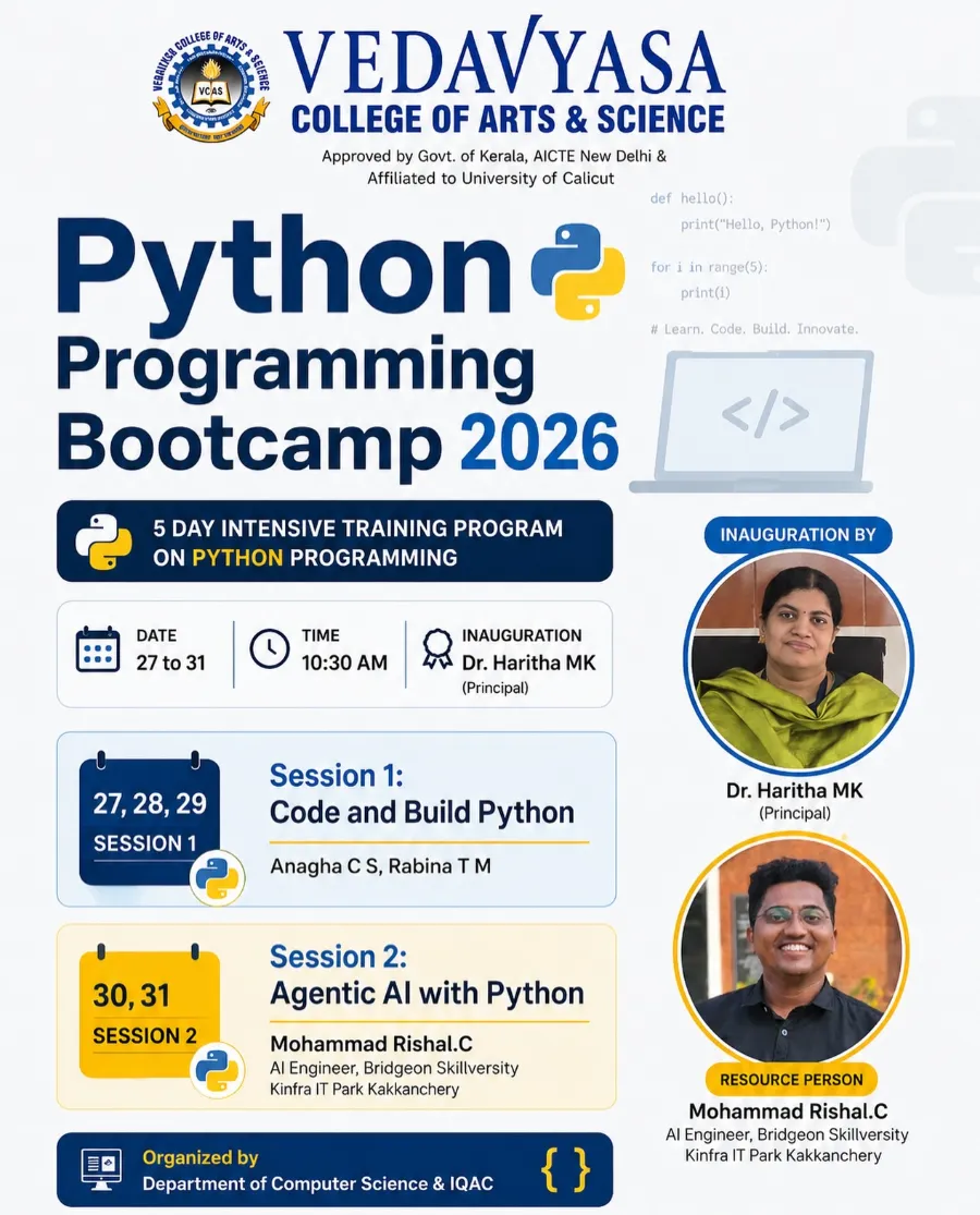 Python Bootcamp 2026 at VCAS